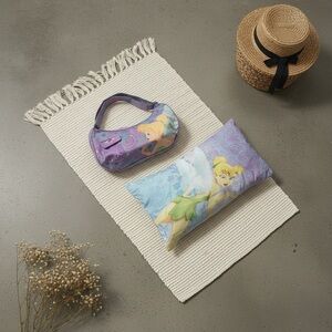 Disney Tinkerbell Fairy Kids Purple And Teal Sleeping Duffel Bag Sleepover
